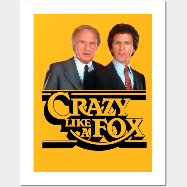 Crazy Like A Fox - John Rubinstein, Jack Warden - 80s Tv Show Wall Art by wildzerouk